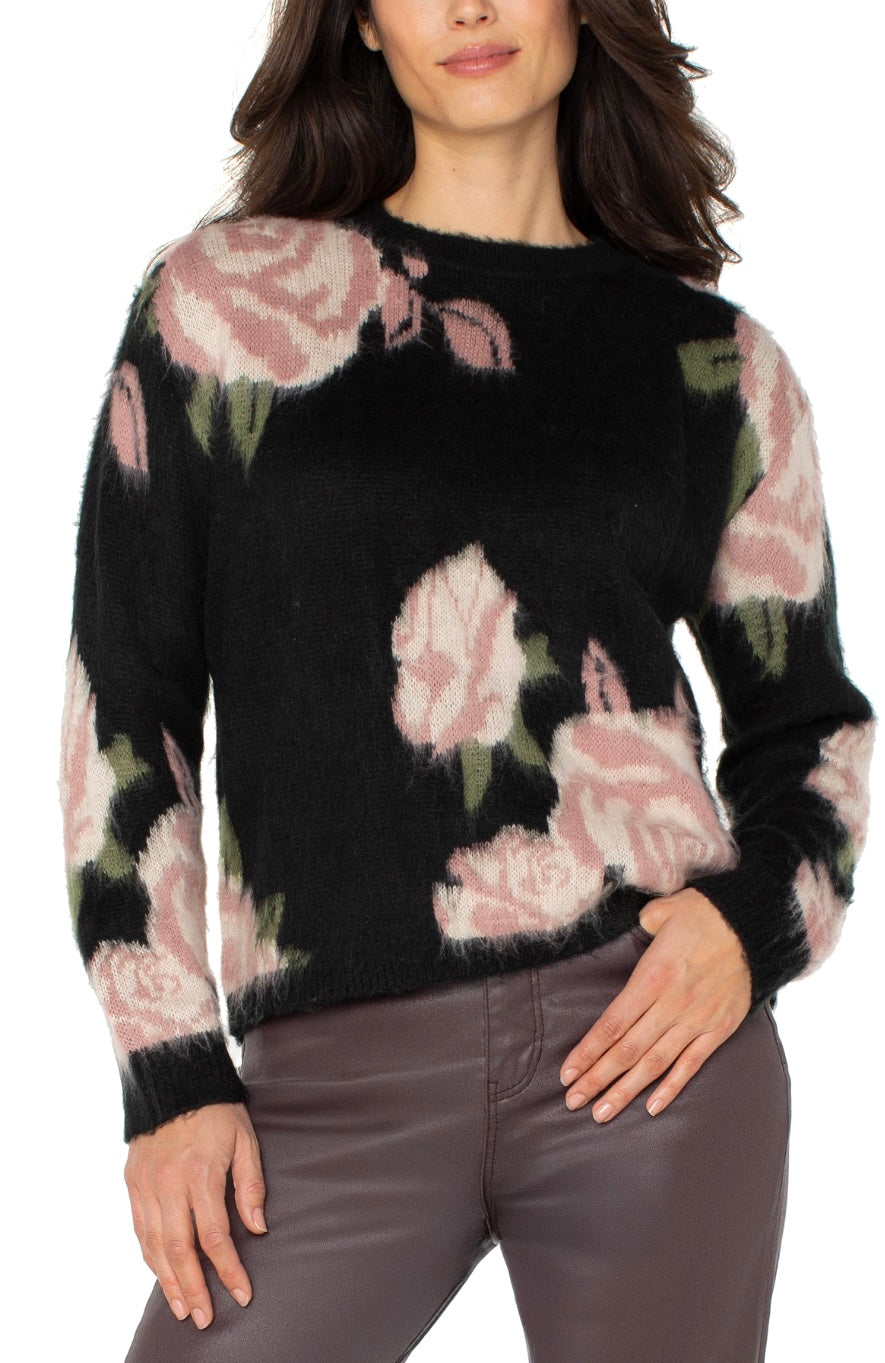 Crew Neck Drop Shoulder Sweater