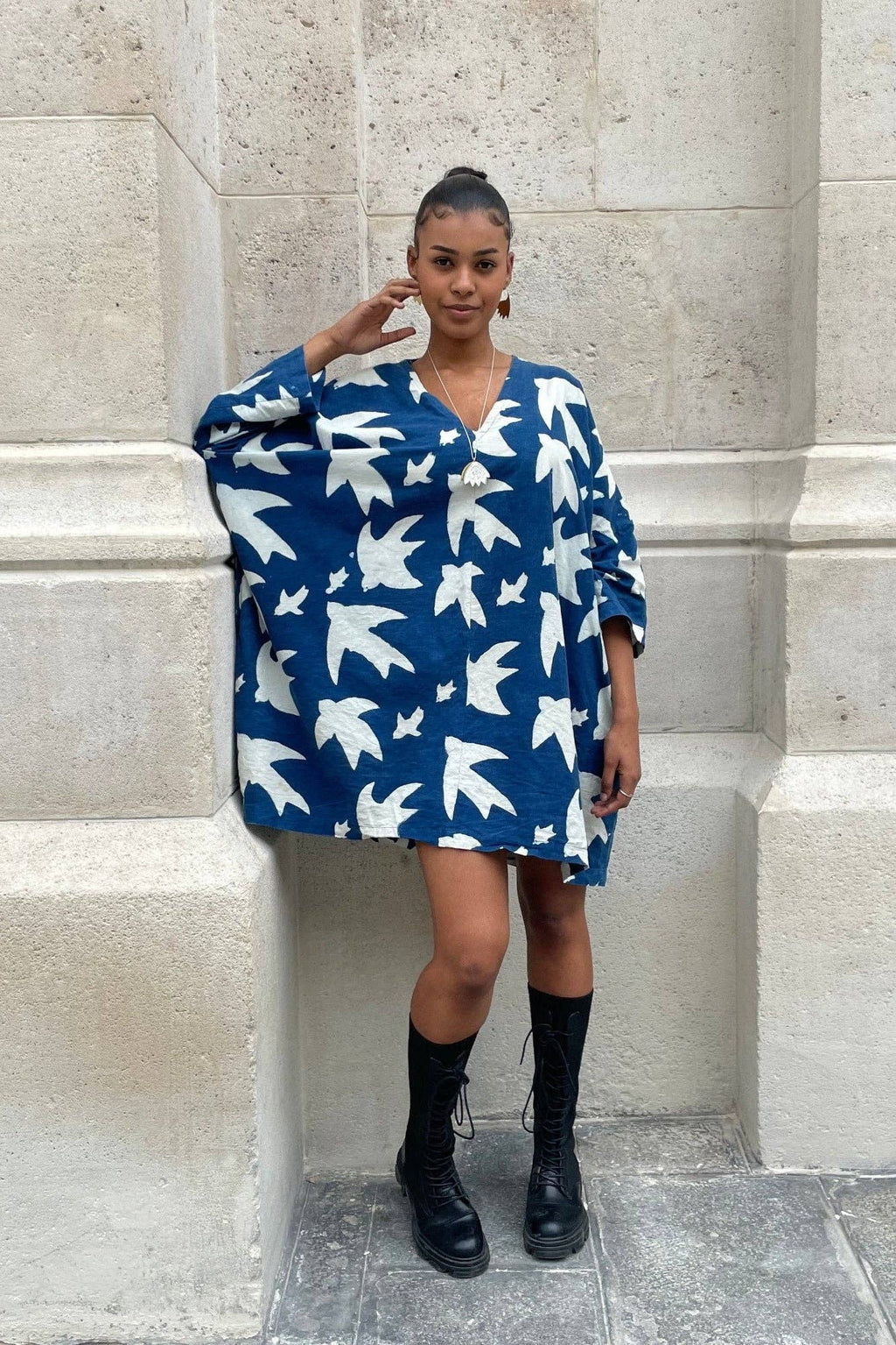 Liberté Indigo Print Dress
