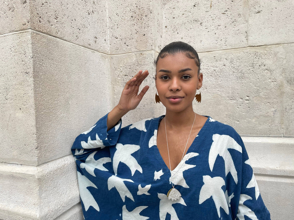 Liberté Indigo Print Dress