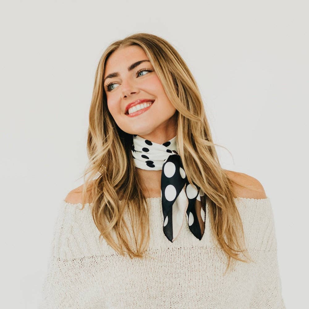 Betty Polka Dot Square Scarf
