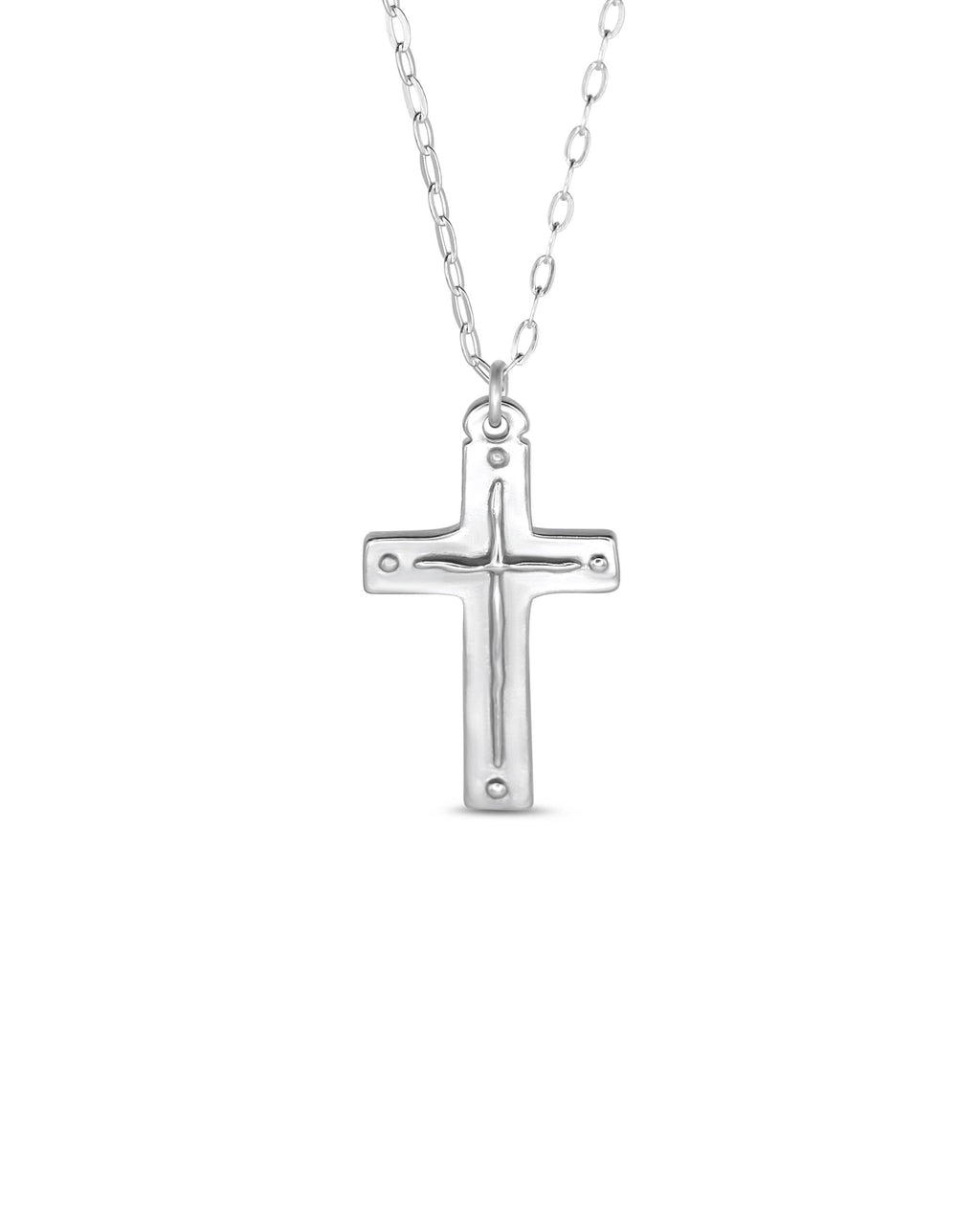 Necklace Sterling Silver - Cross / Titus 3:4-5