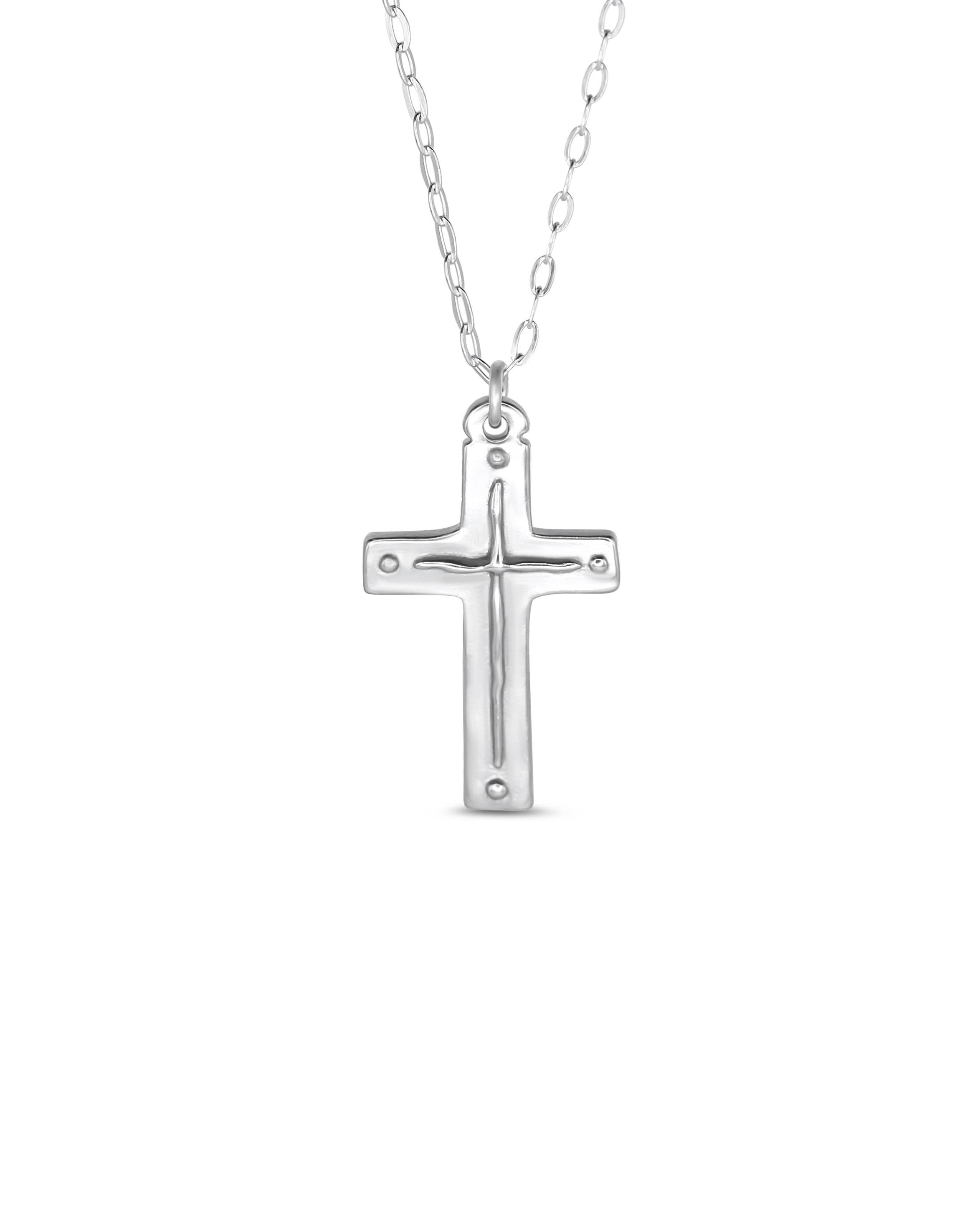 Necklace Sterling Silver - Cross / Titus 3:4-5