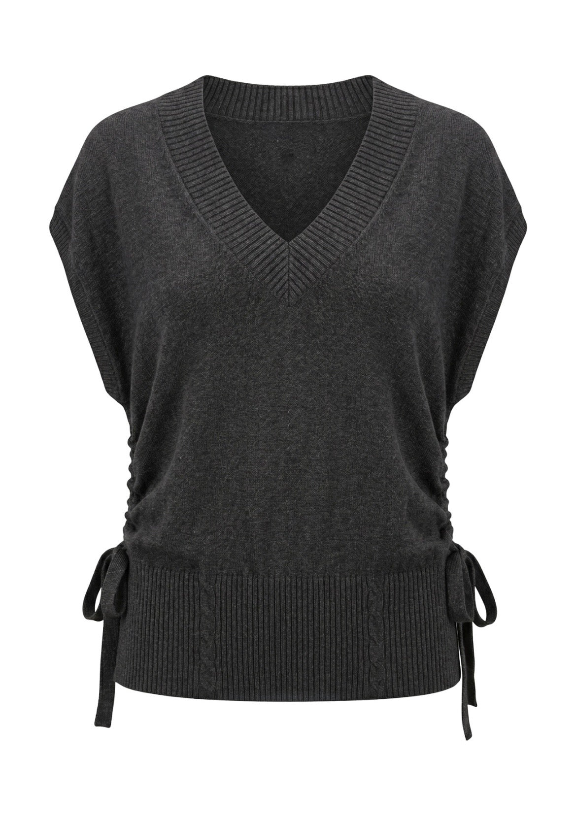 V Neck Doman Sleeveless Sweater