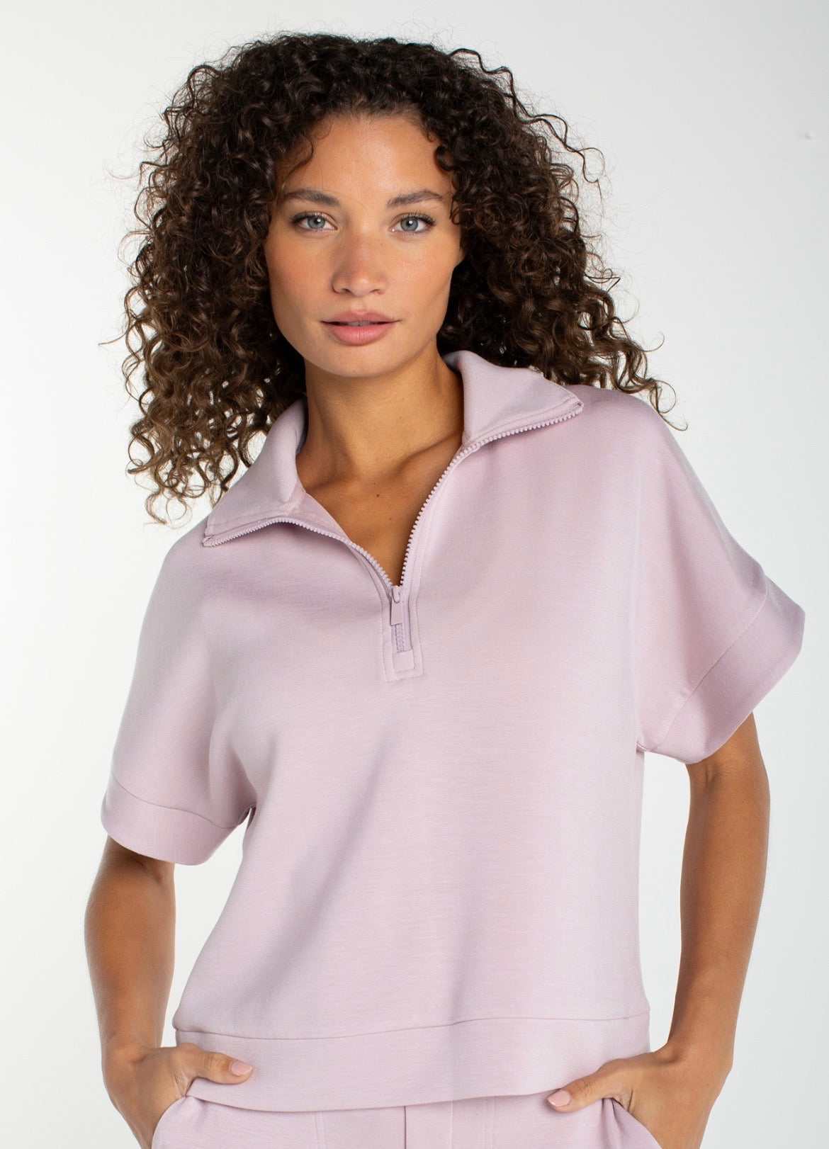 Half Zip Popover Top