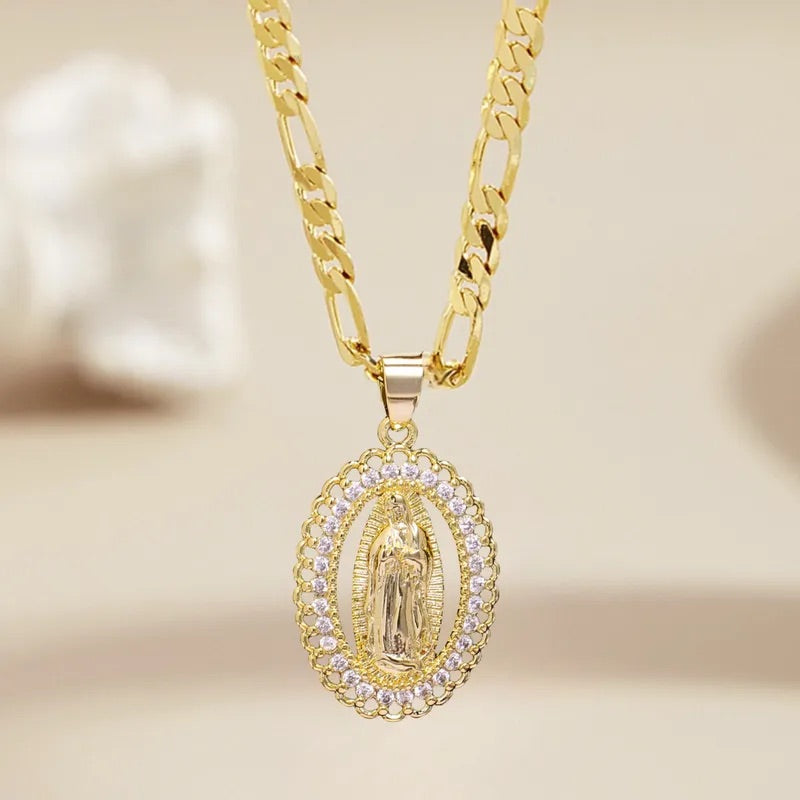 Virgin Mary Pendant Necklace