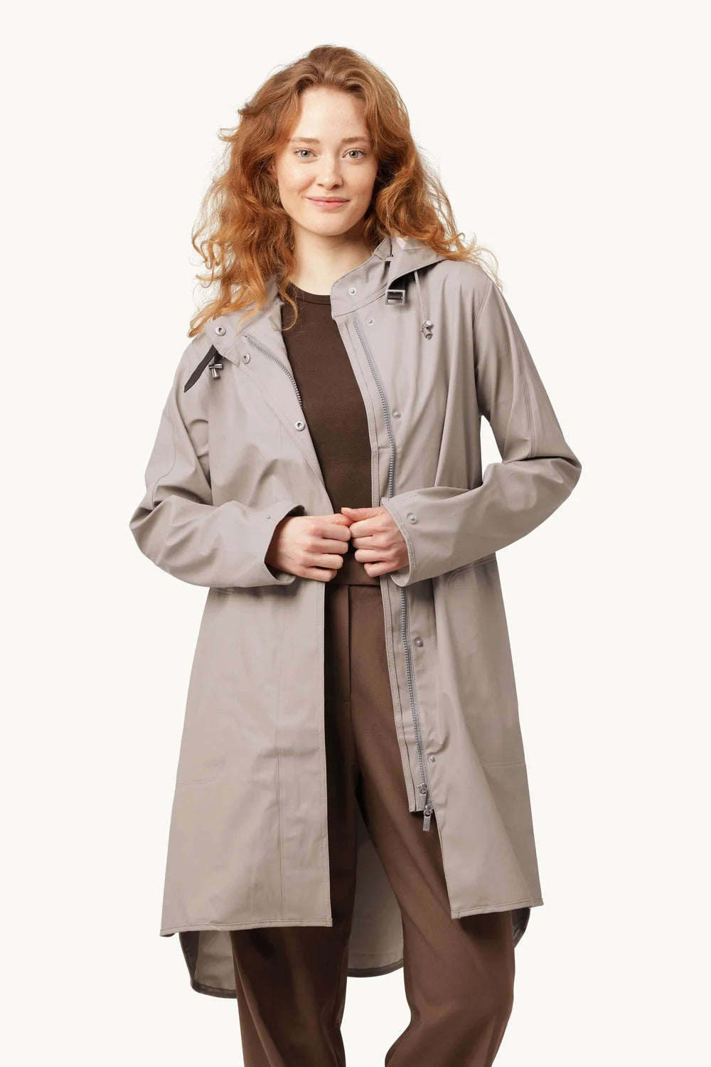 ILSE JACOBSEN HORNBÆK RAIN 71 HOODED RUBBERIZED COAT |