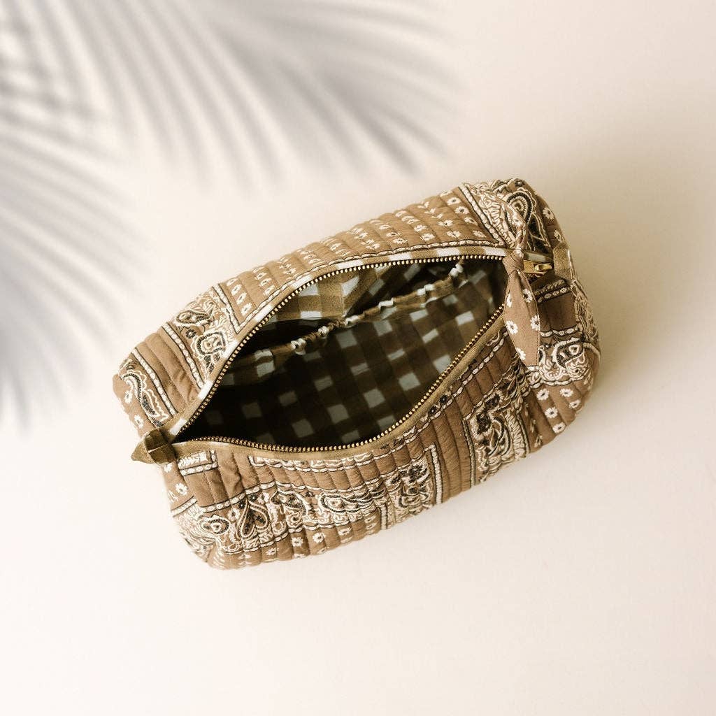 Large Olive Bandana Pouch