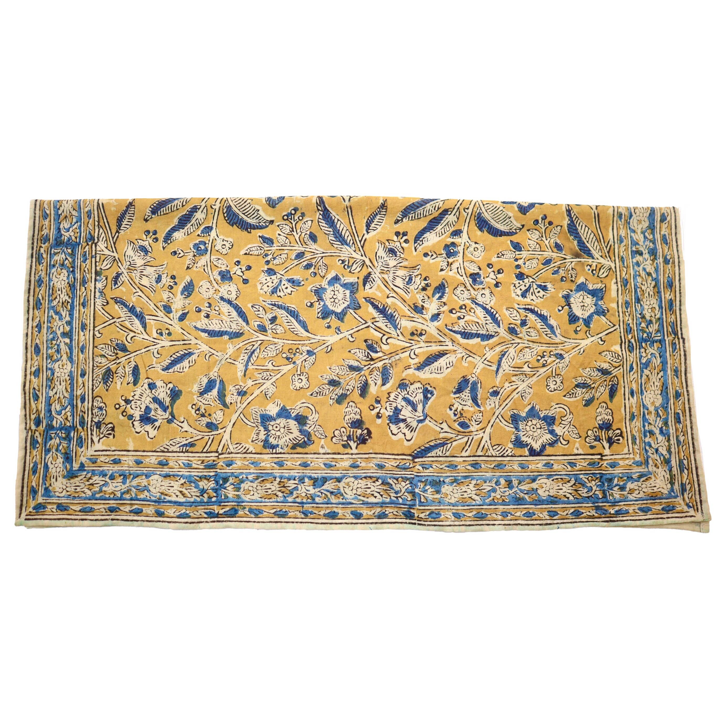Sapphire Bloom - Kalamkari Cotton Bandana