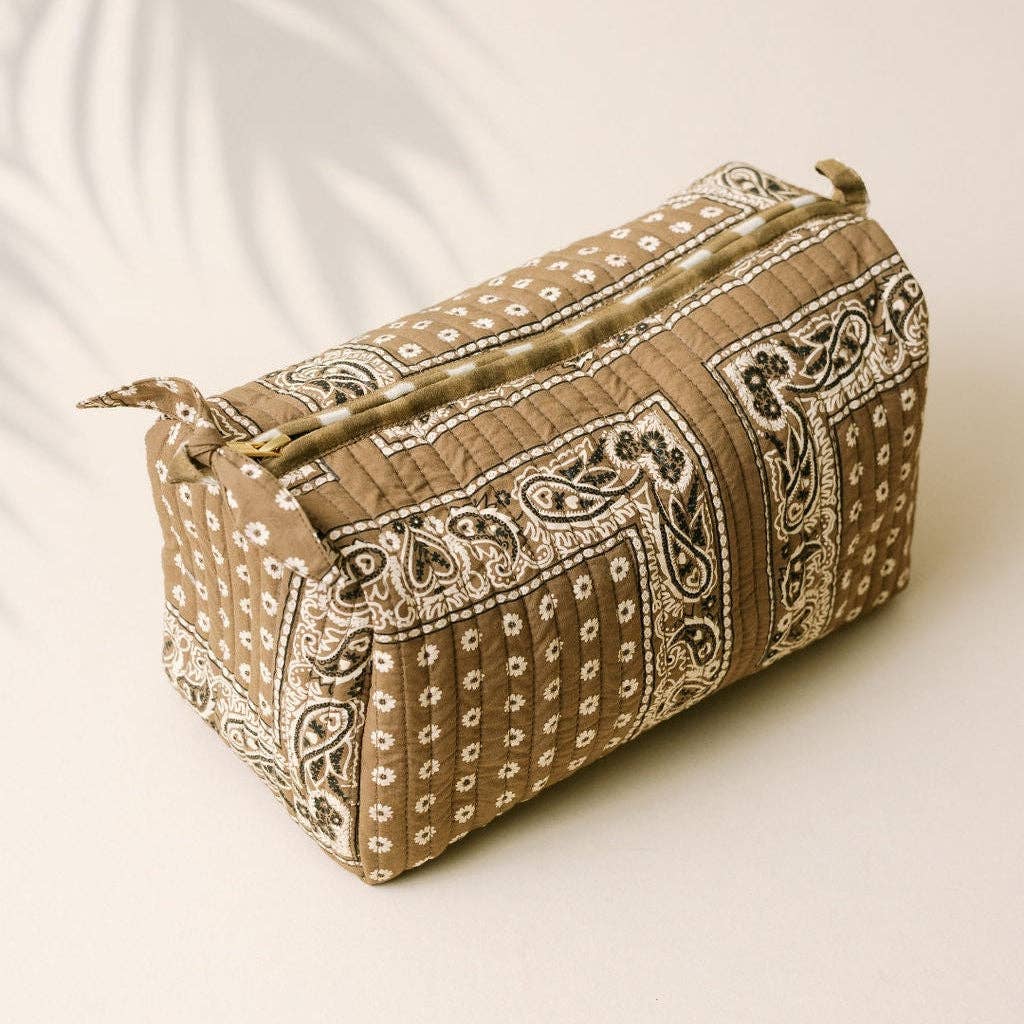 Large Olive Bandana Pouch