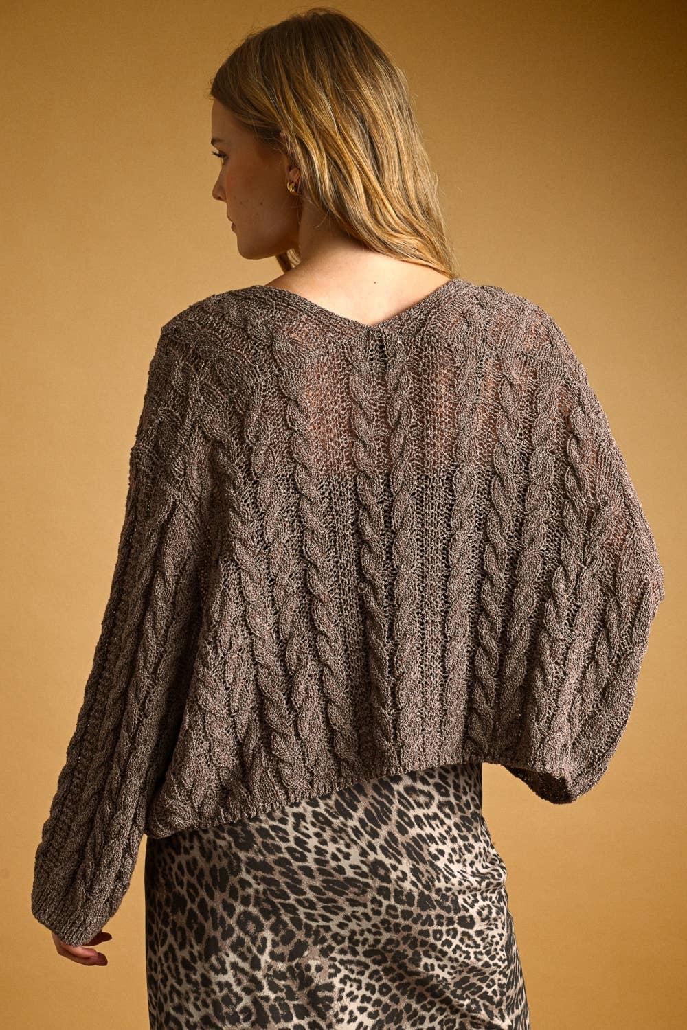 Light Weight Cable Knitted Cardigan