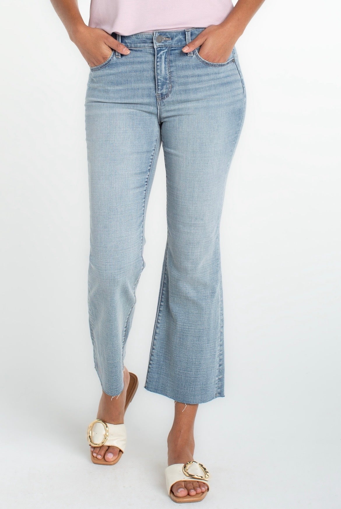 Hannah Crop Flare With Cut Hem