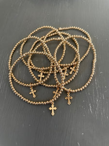 Gold Filled Cross Bracelet W1