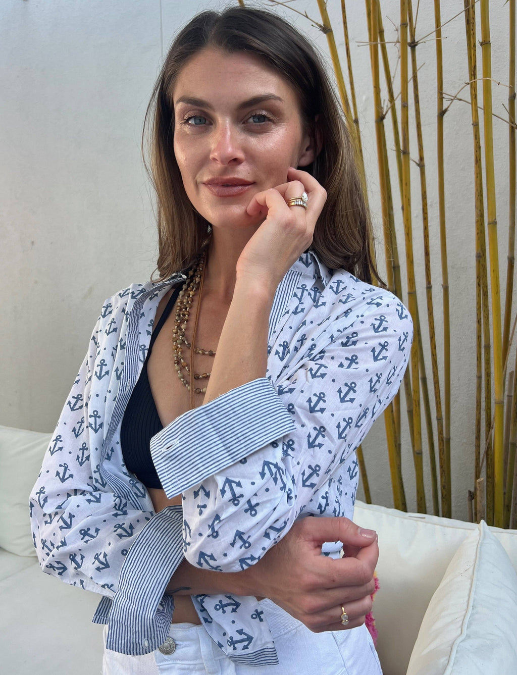Artisan Shirt-Anchor Print Button Up