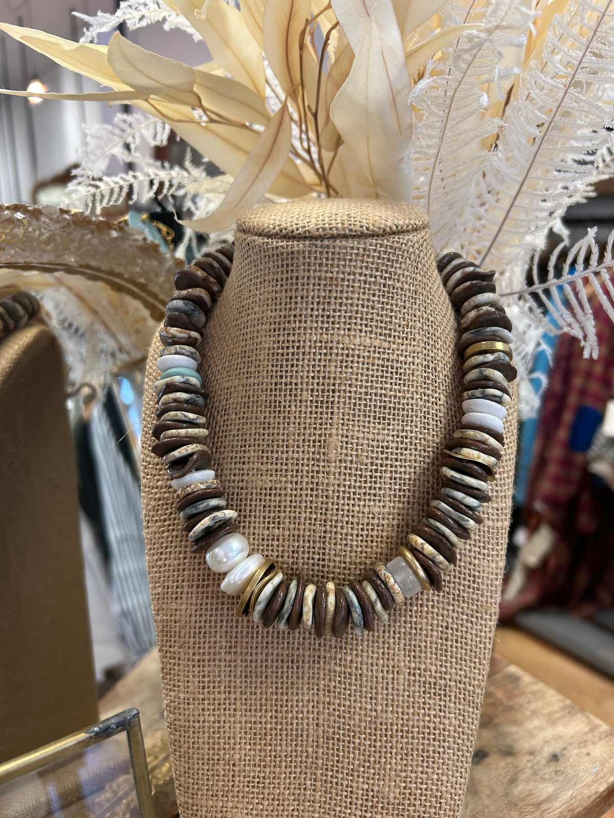 Gayle Necklace Brown/Natural