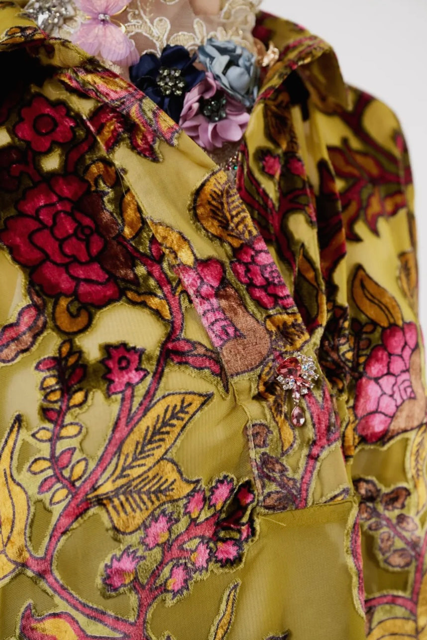 Holiday Velvet Burnout Blouse