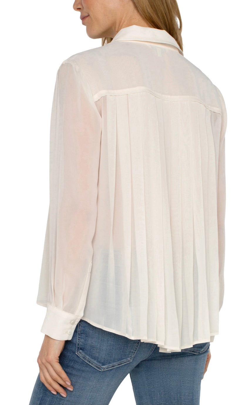 Long Sleeve Shirt With Pleat Back