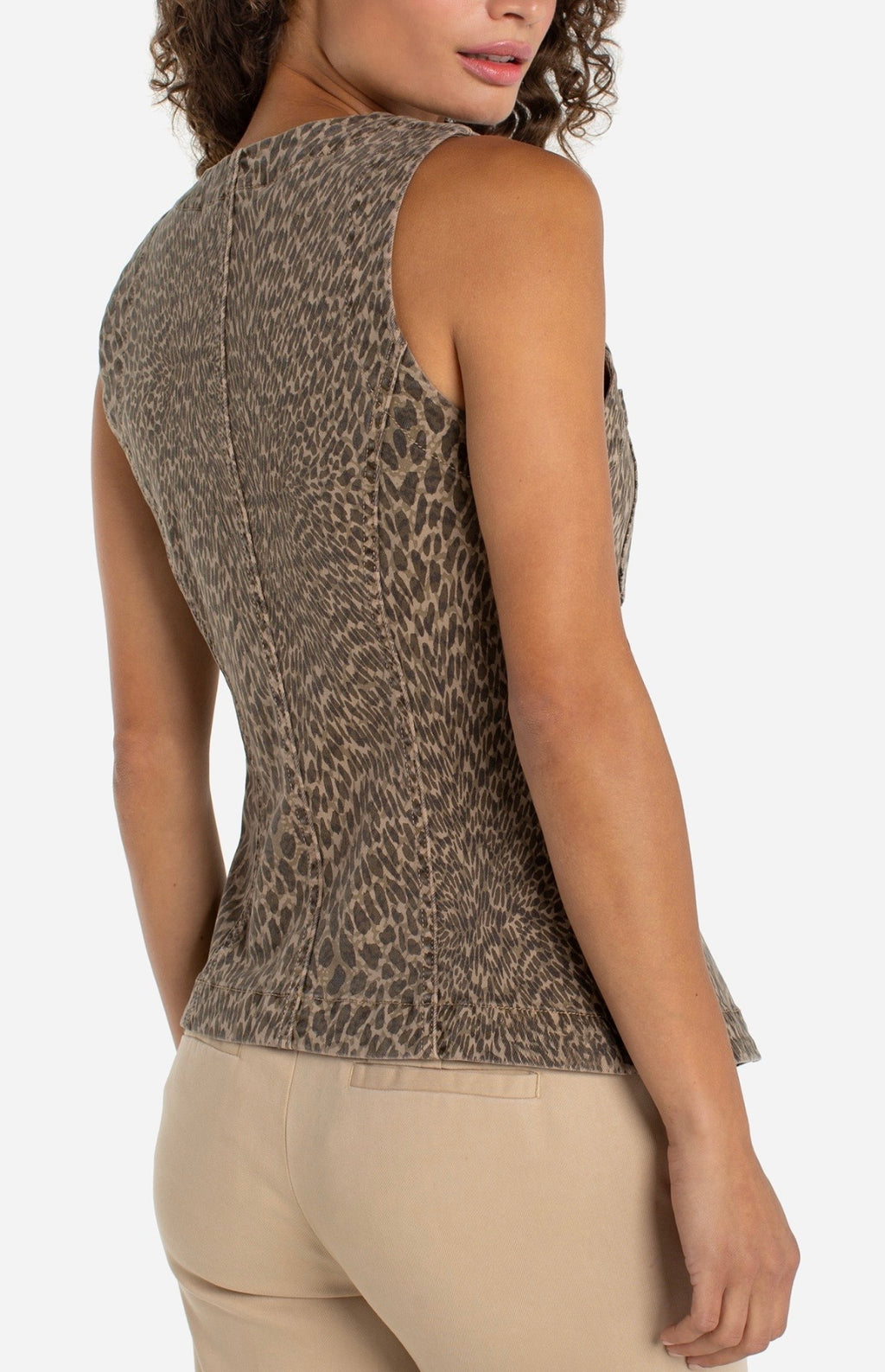Crew Neck Split Front Vest