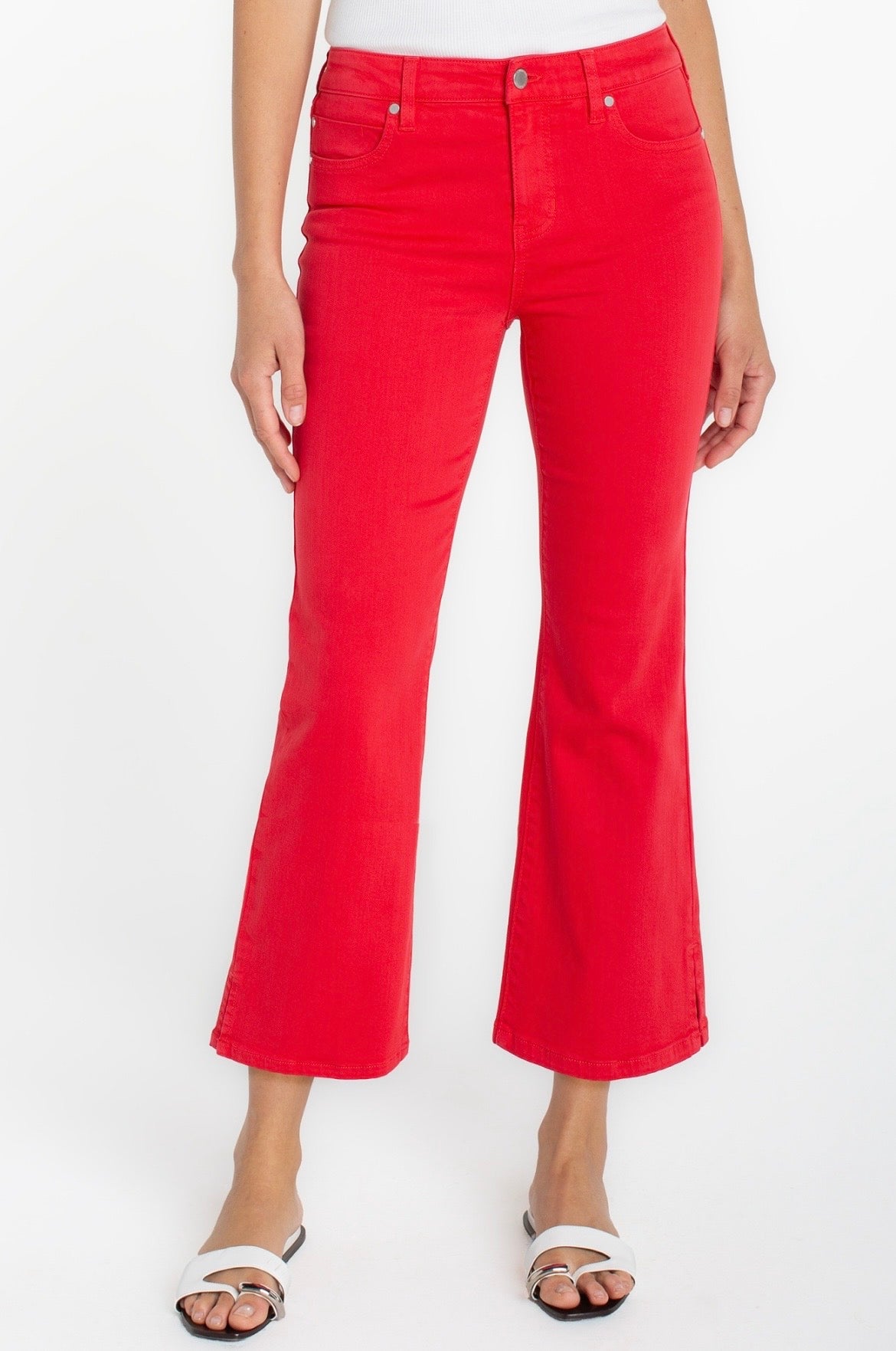 Hannah Crop Flare With Slit Hem