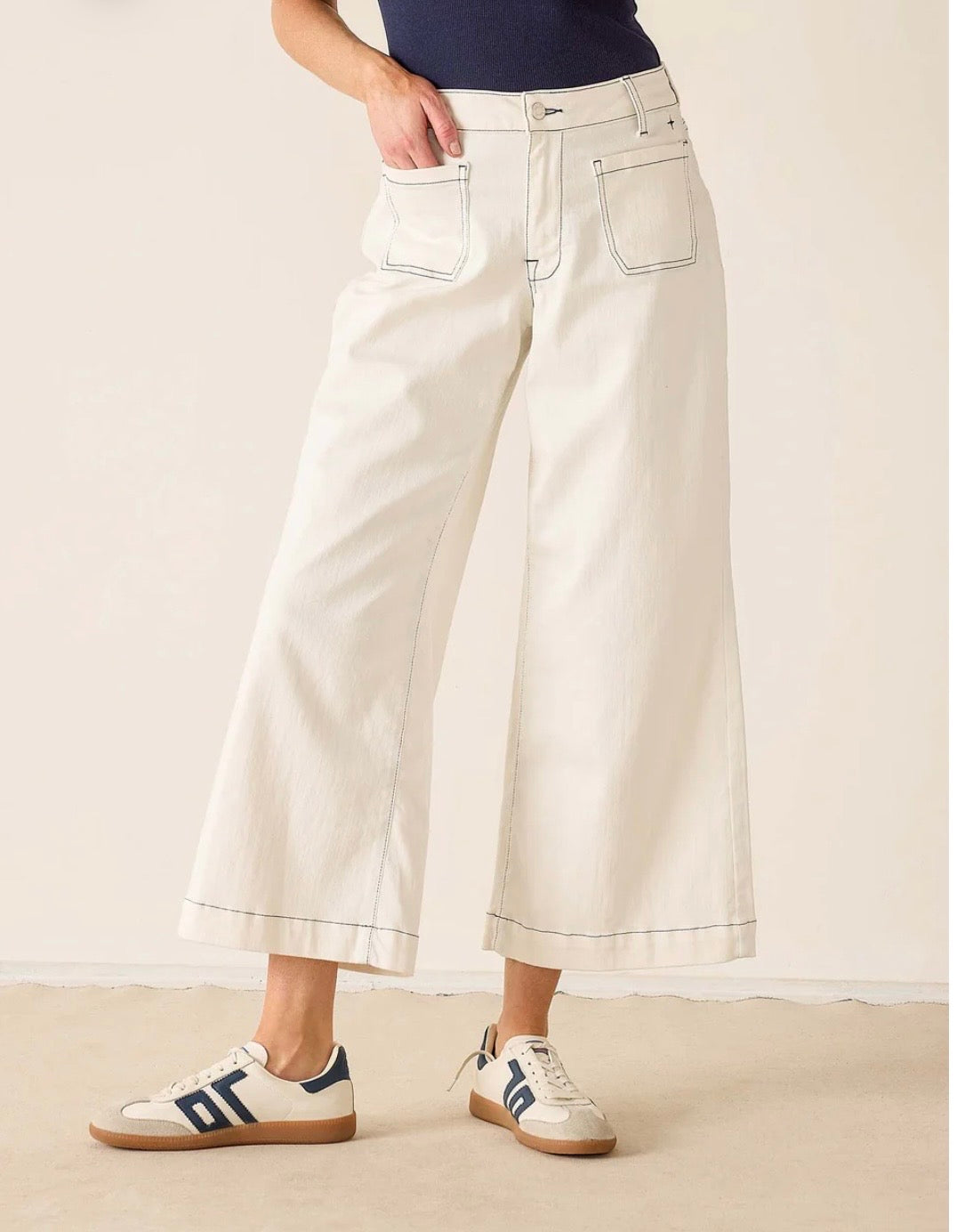 Sailor Cropped Wide Leg Jeans
