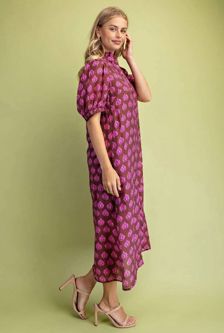 Printed Midi Dress