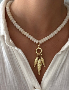 Cream Fish Necklace