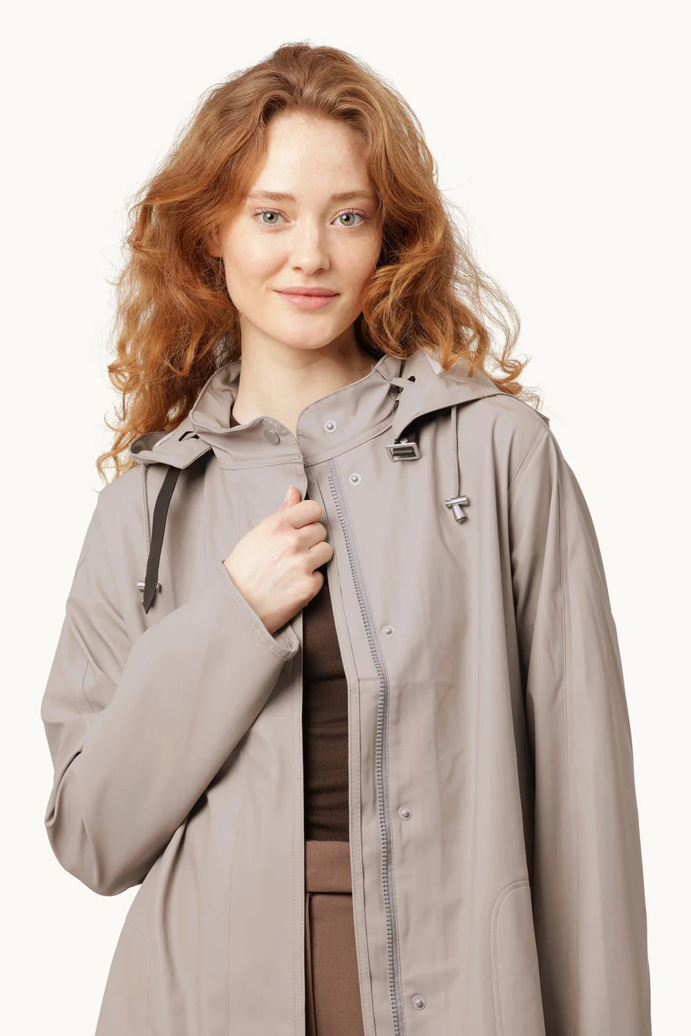 ILSE JACOBSEN HORNBÆK RAIN 71 HOODED RUBBERIZED COAT |