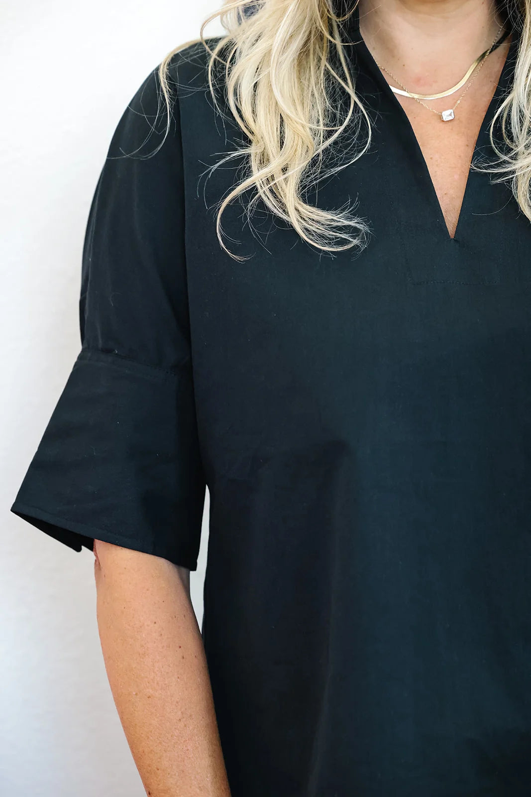 Black Pullover Cotton Shirt - The Charlie
