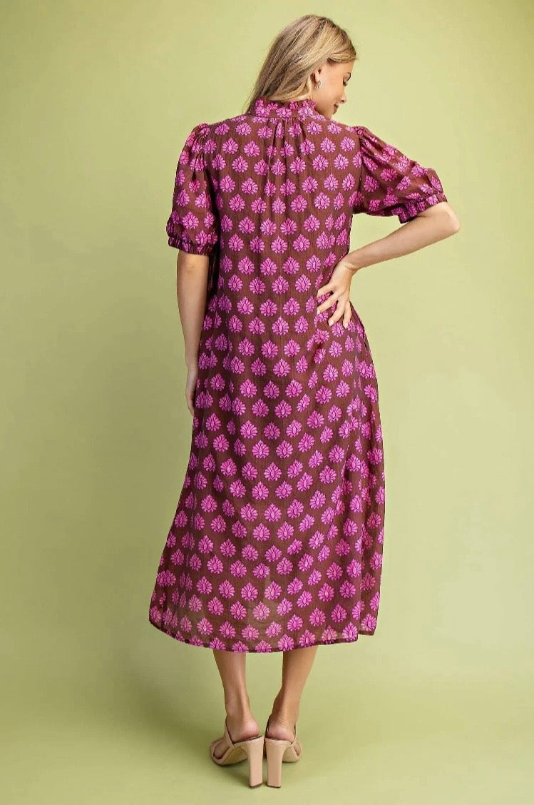 Printed Midi Dress