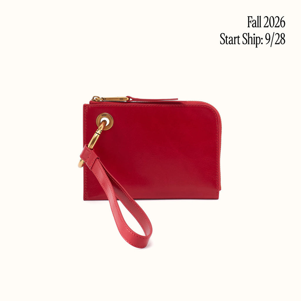 Jett Cac Wristlet in Polished Leather Wristlet