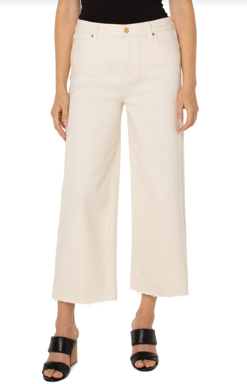 Stride High Rise Crops Wide Leg￼