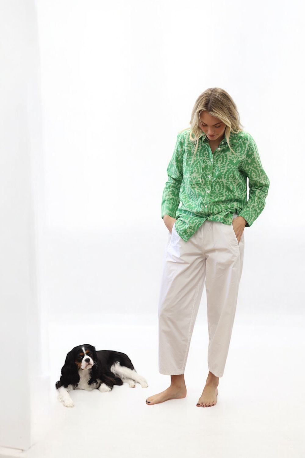 Poplin Trousers White￼