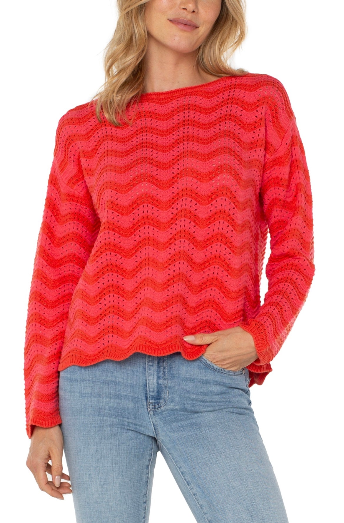Scallop Hem Sweater