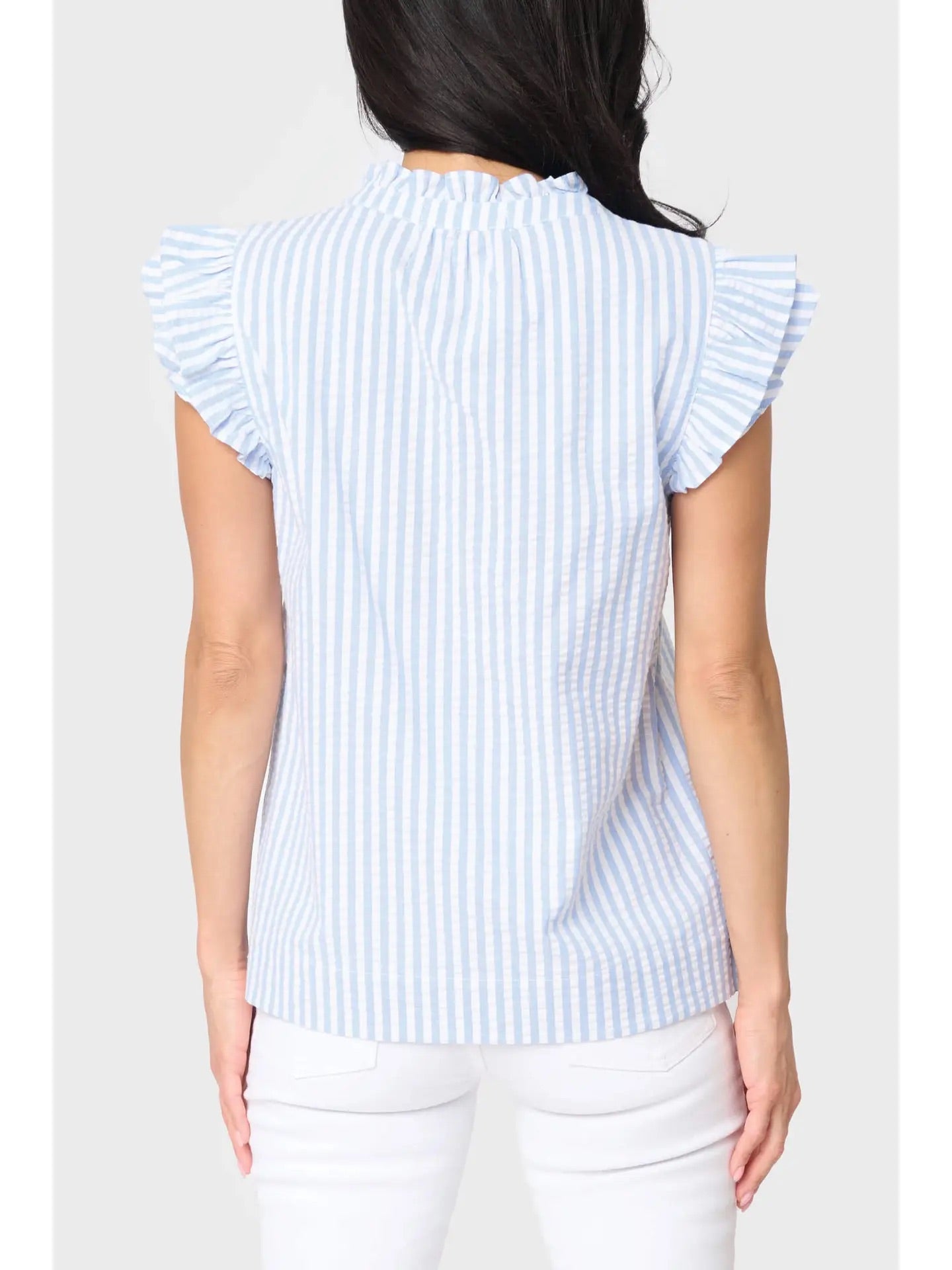 Seersucker Stripe Top