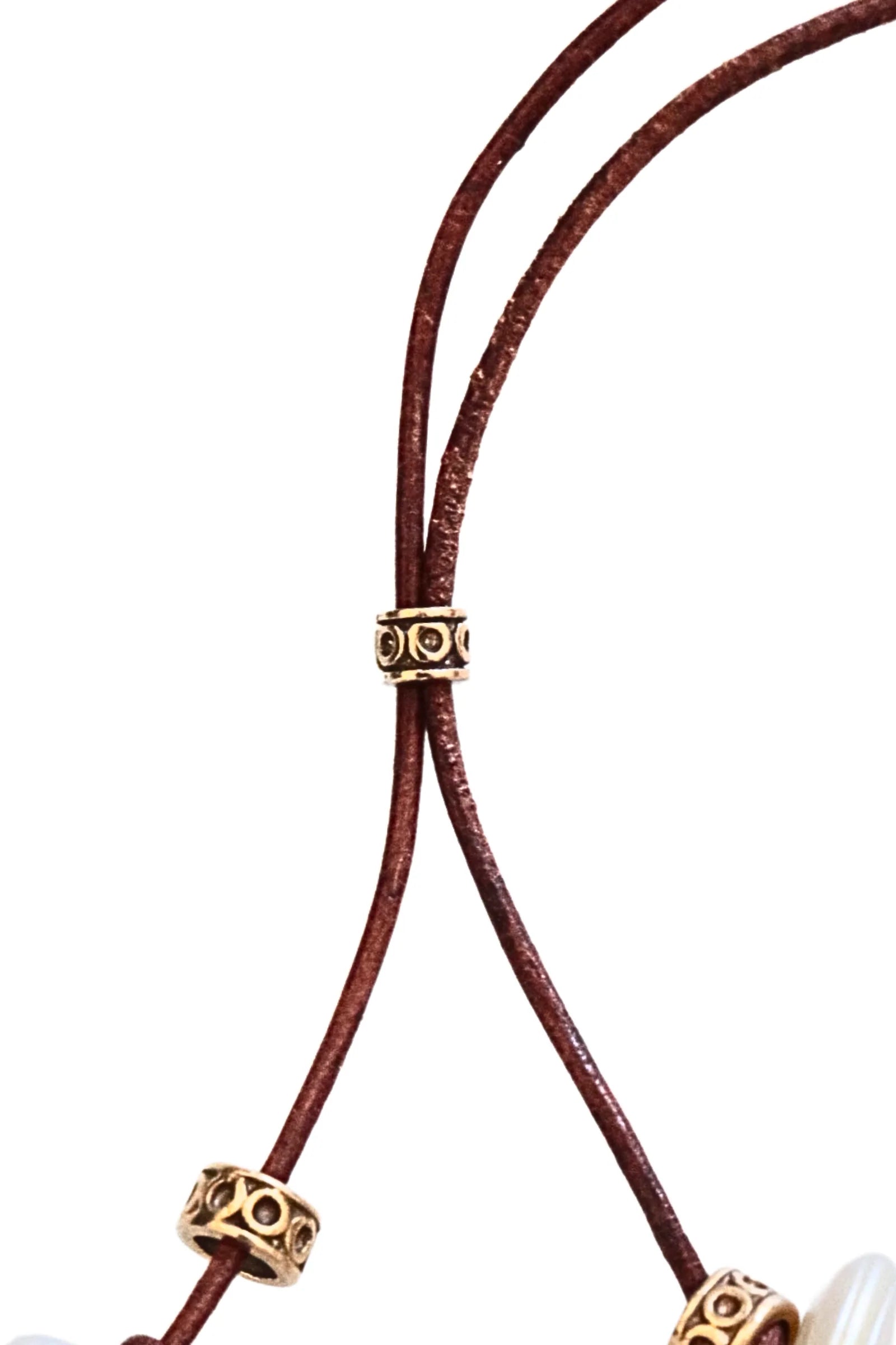 Double Coin Longhorn Pearl Necklace