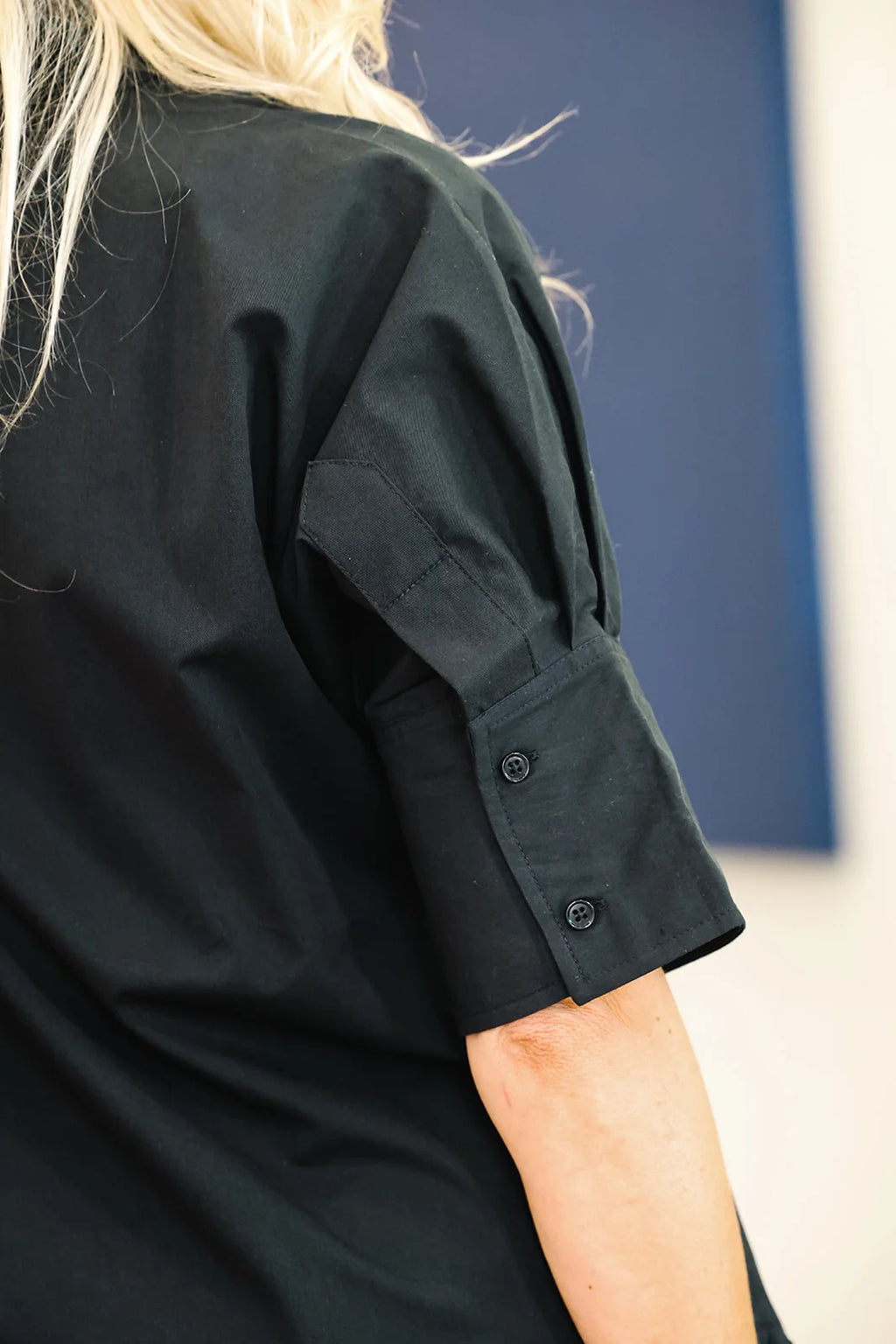 Black Pullover Cotton Shirt - The Charlie