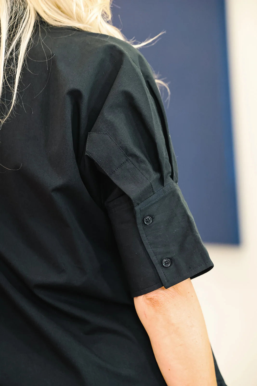 Black Pullover Cotton Shirt - The Charlie