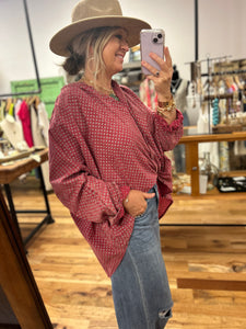 Sweet Nothings Shirt - Scarlet Dot