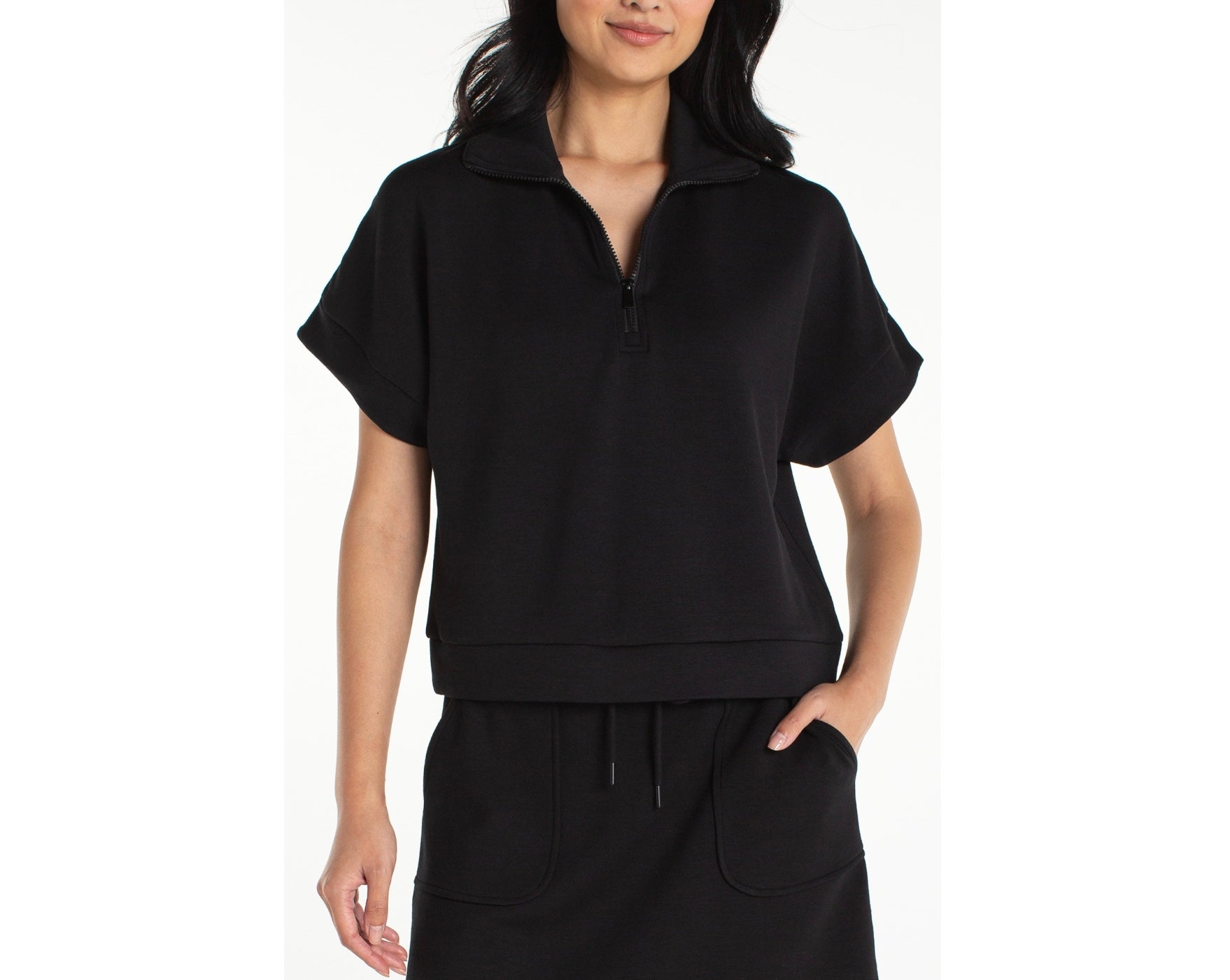 Half Zip Popover Top