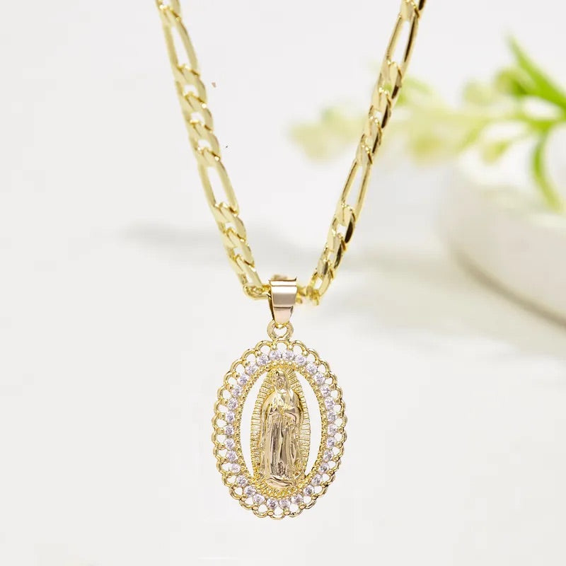 Virgin Mary Pendant Necklace