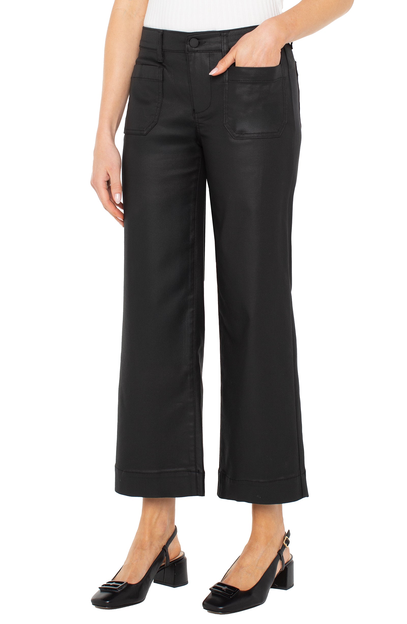 Crop Wide Leg With Patch Pockets