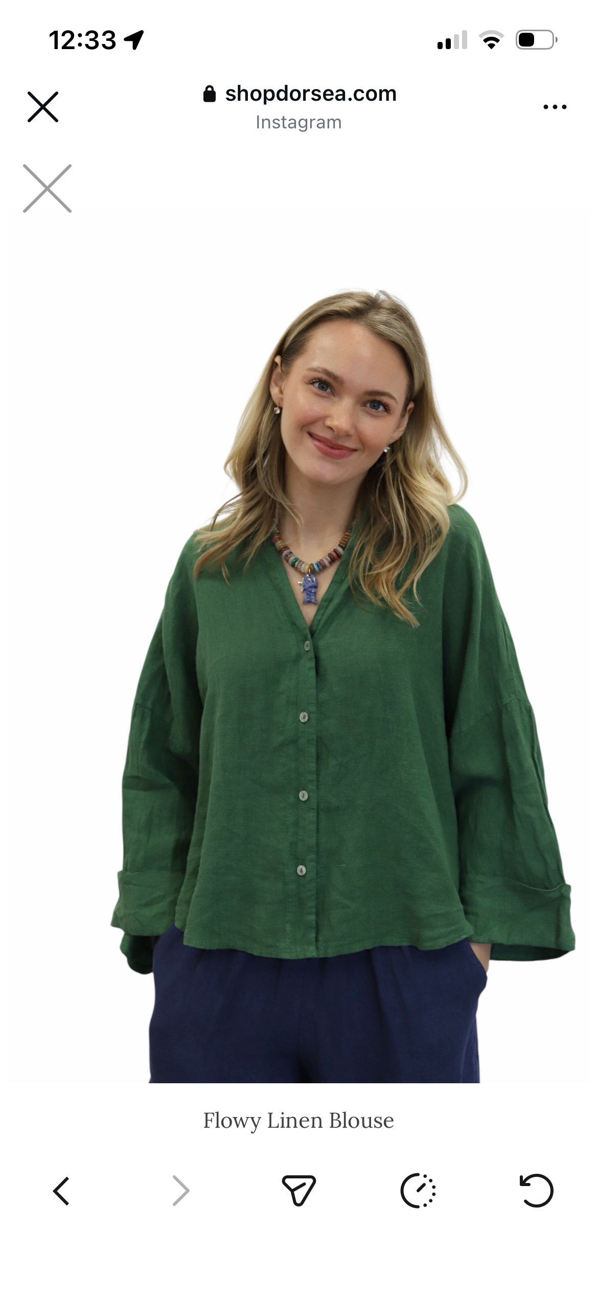 Flowy Linen Blouse