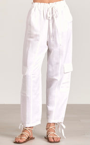 Elan White Cargo Pant