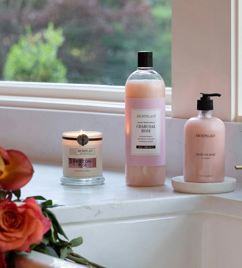 Charcoal Rose Glass Hand Wash