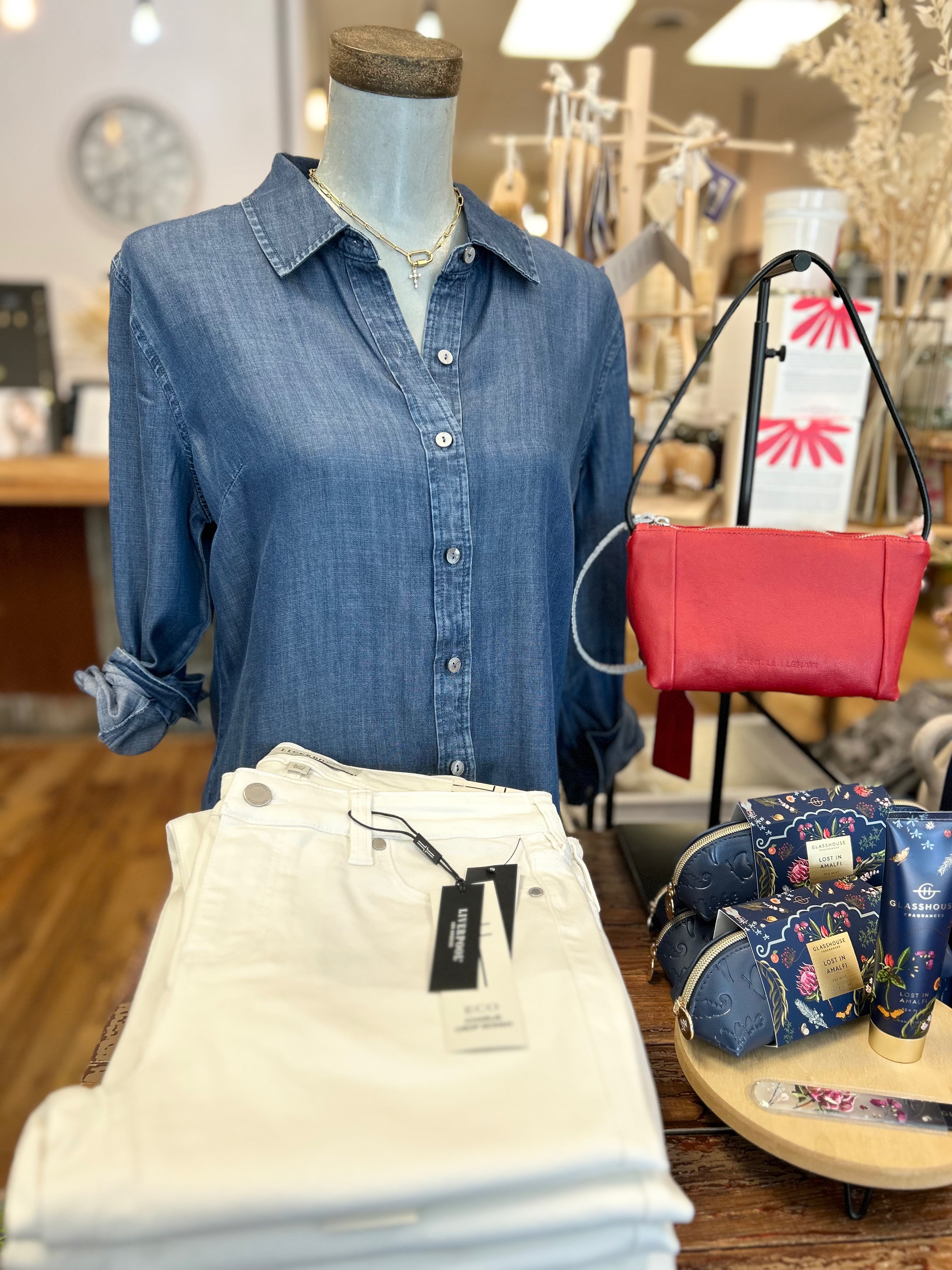 Collared Button Down Top