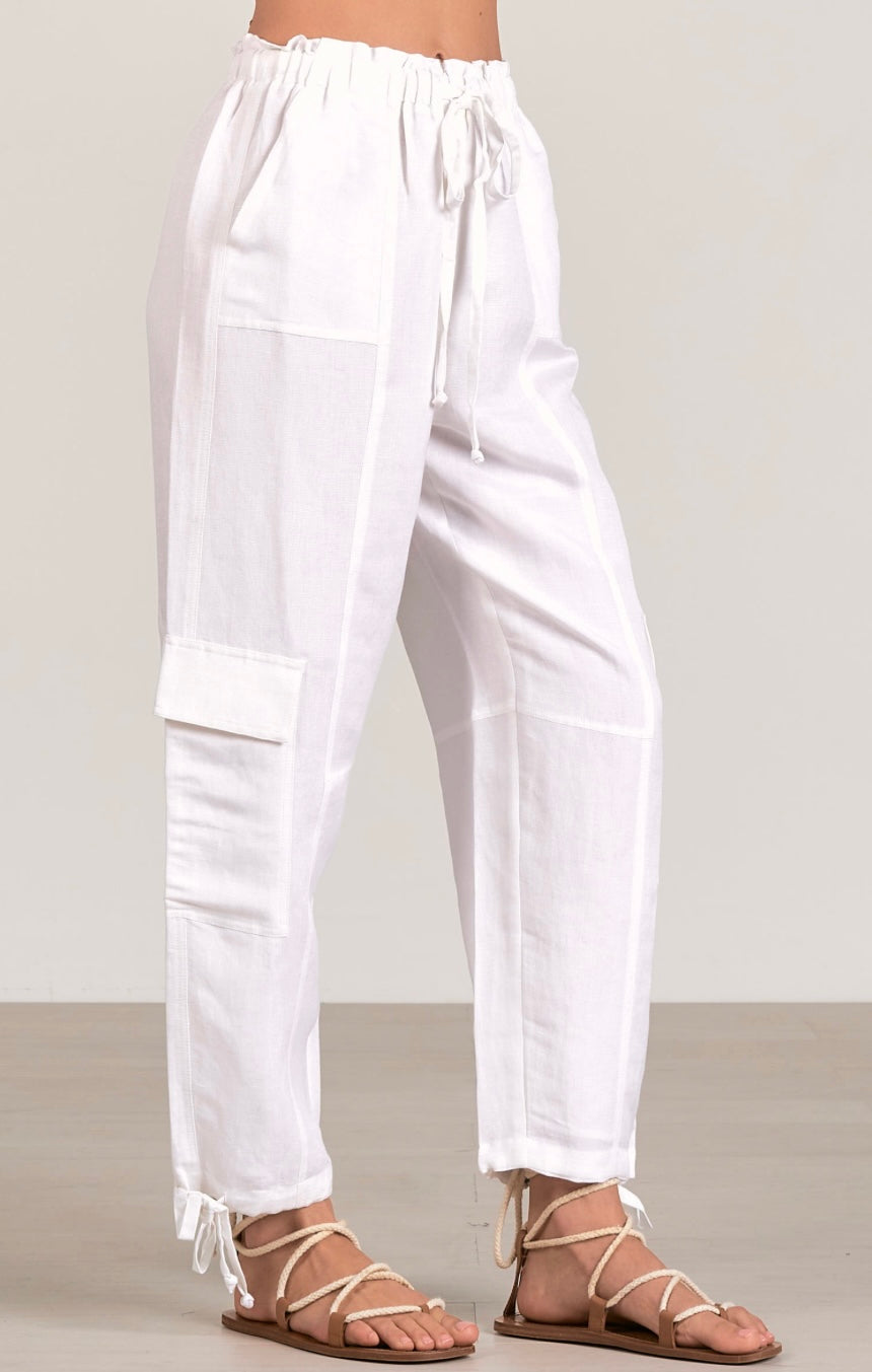 Elan White Cargo Pant