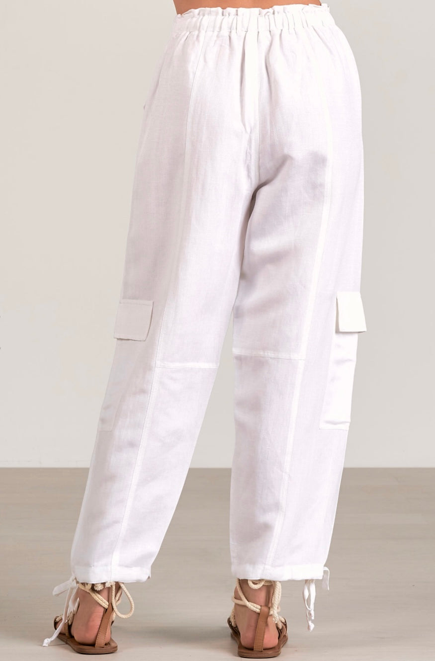 Elan White Cargo Pant