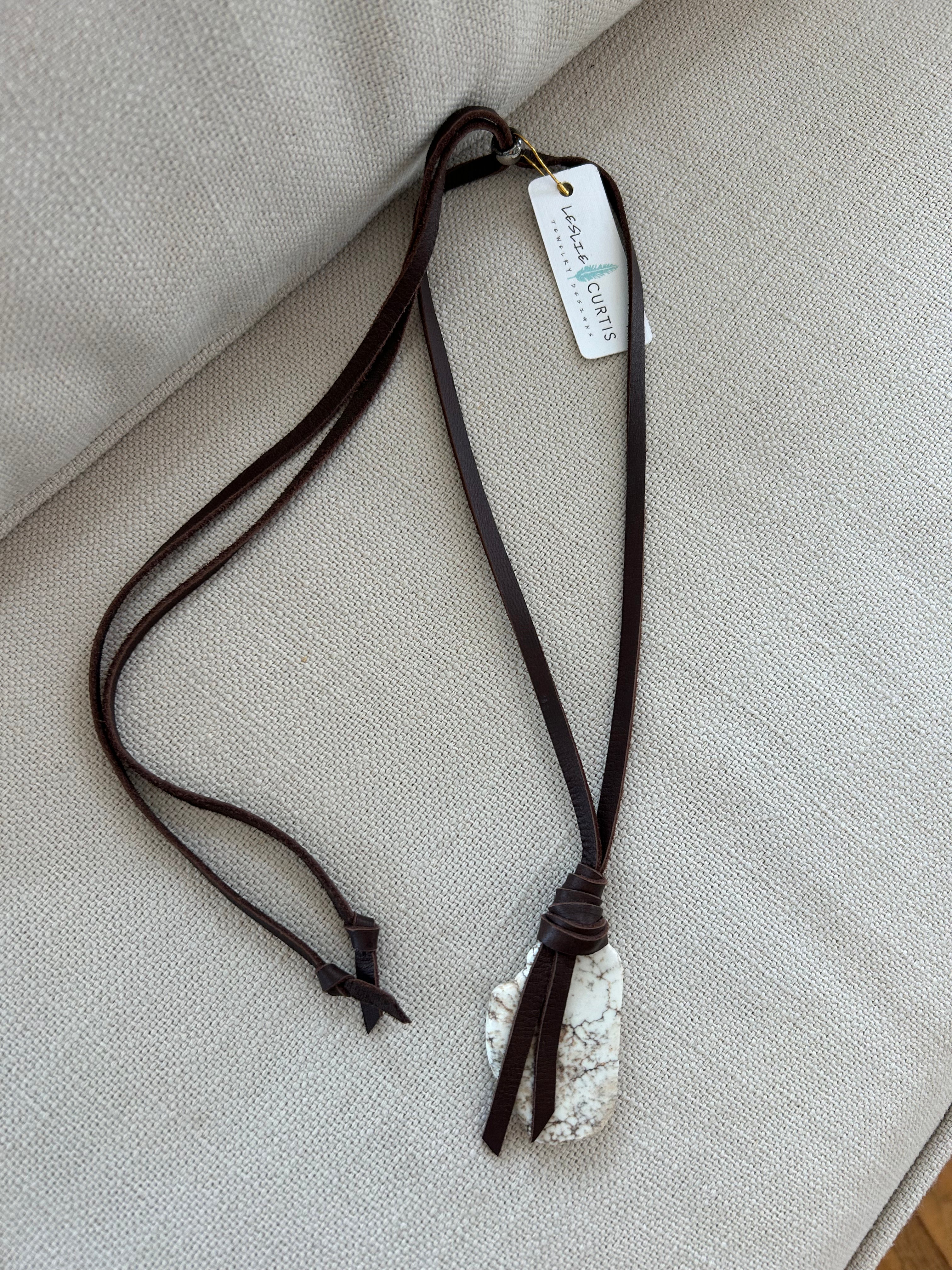 Leslie Curtis Leather Necklace