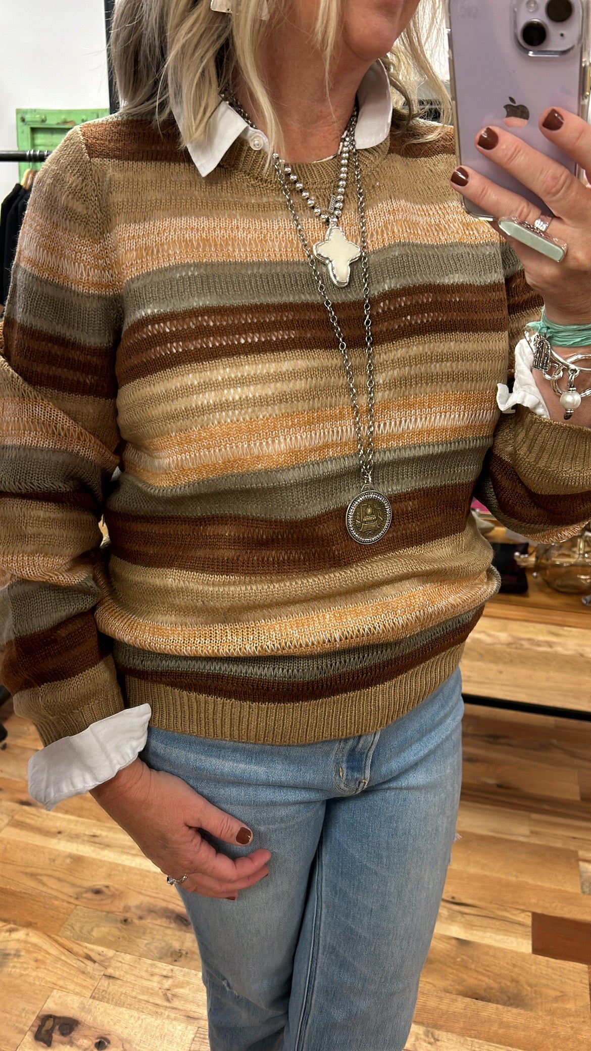 Long Sleeve Crew Neck Sweaterf
