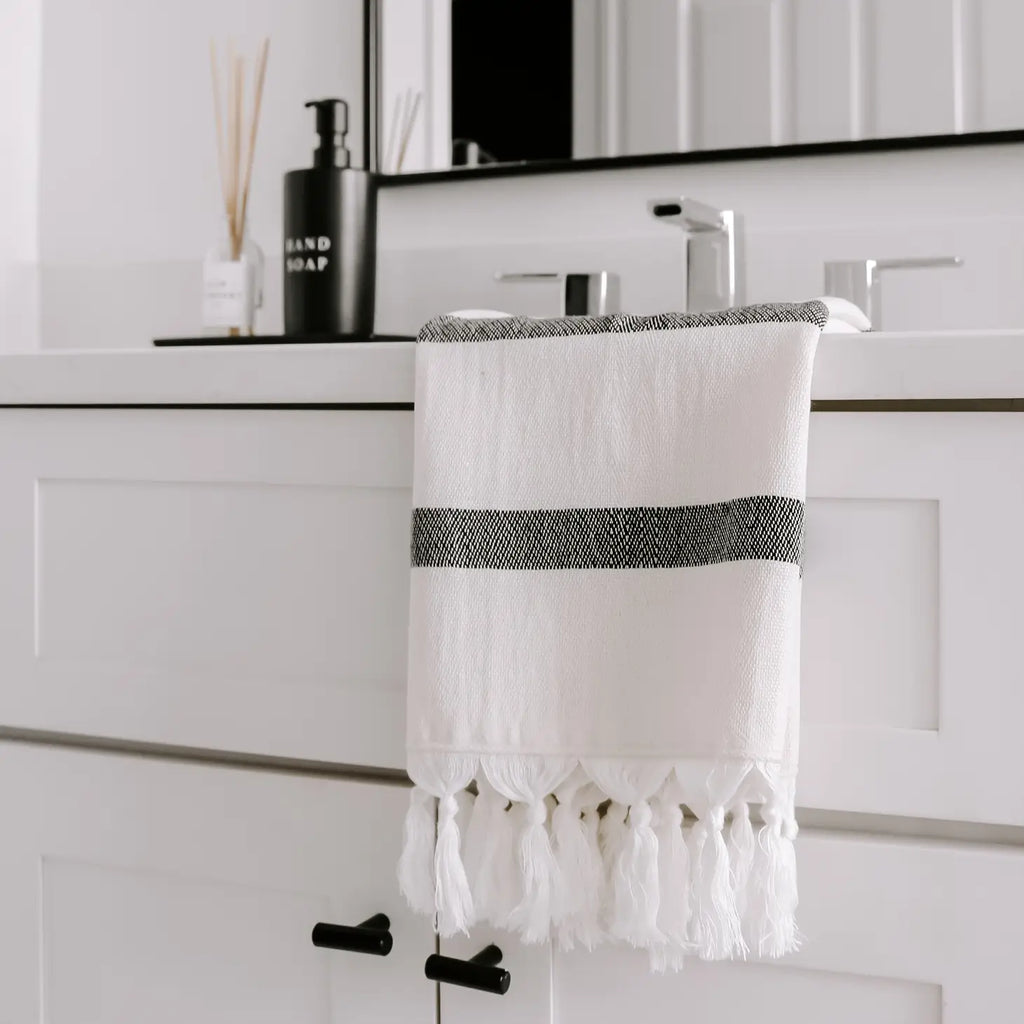 Turkish Cotton Hand Towel, Multi Stripe - Home Decor & Gifts