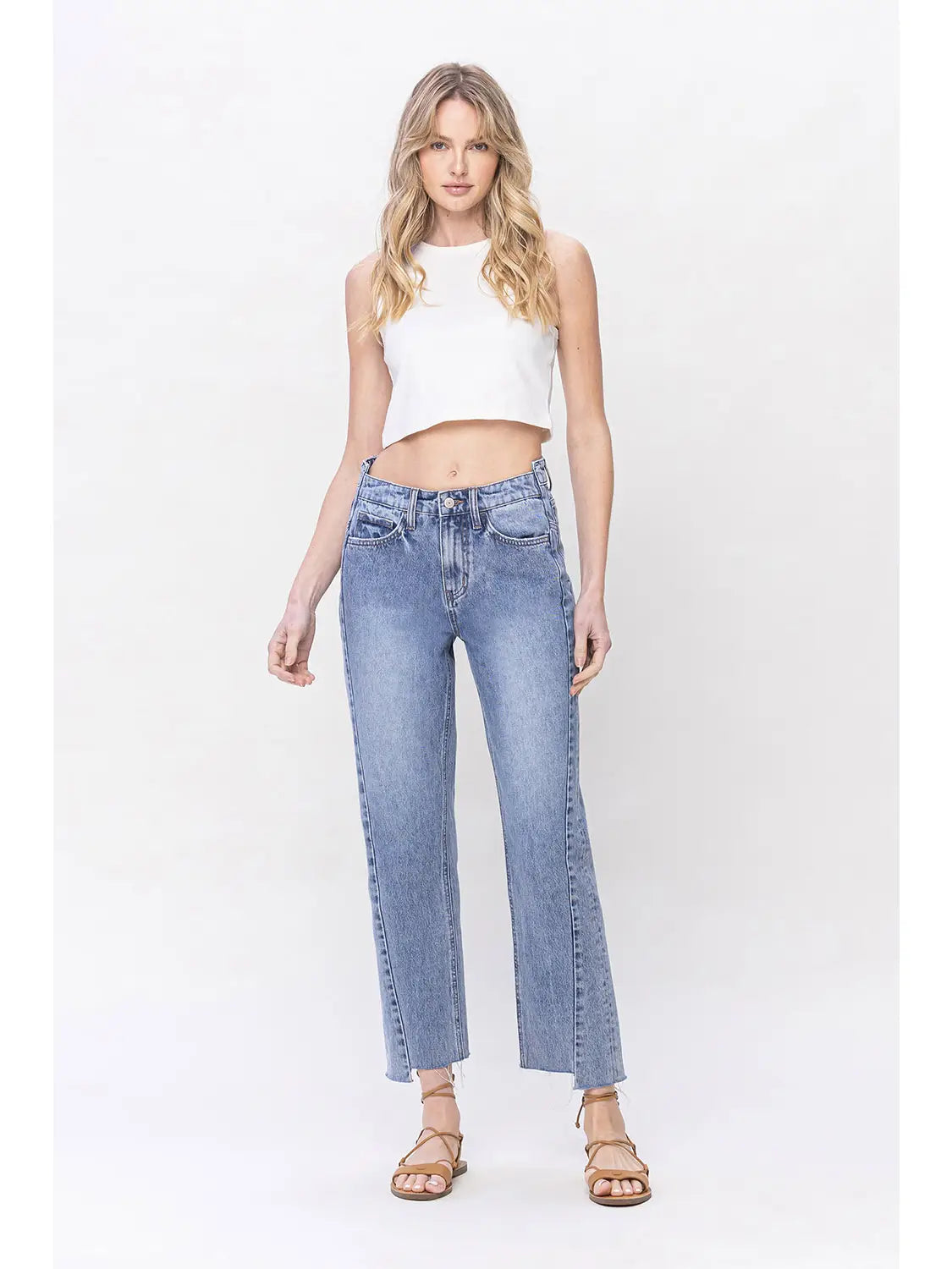 Rigid High Rise Straight Jeans